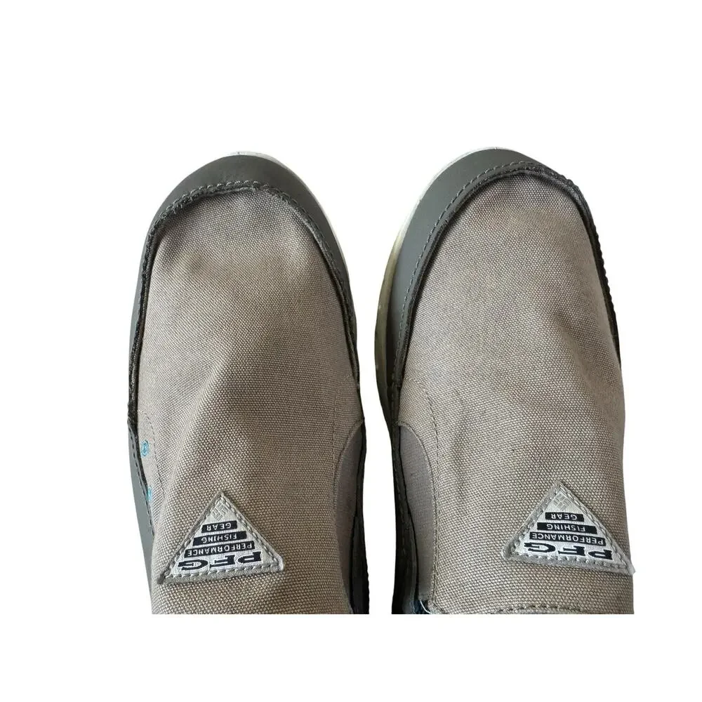 Columbia Mens 13 PFG Bahama Vent Slip-On Gray Boat Fishing Shoes